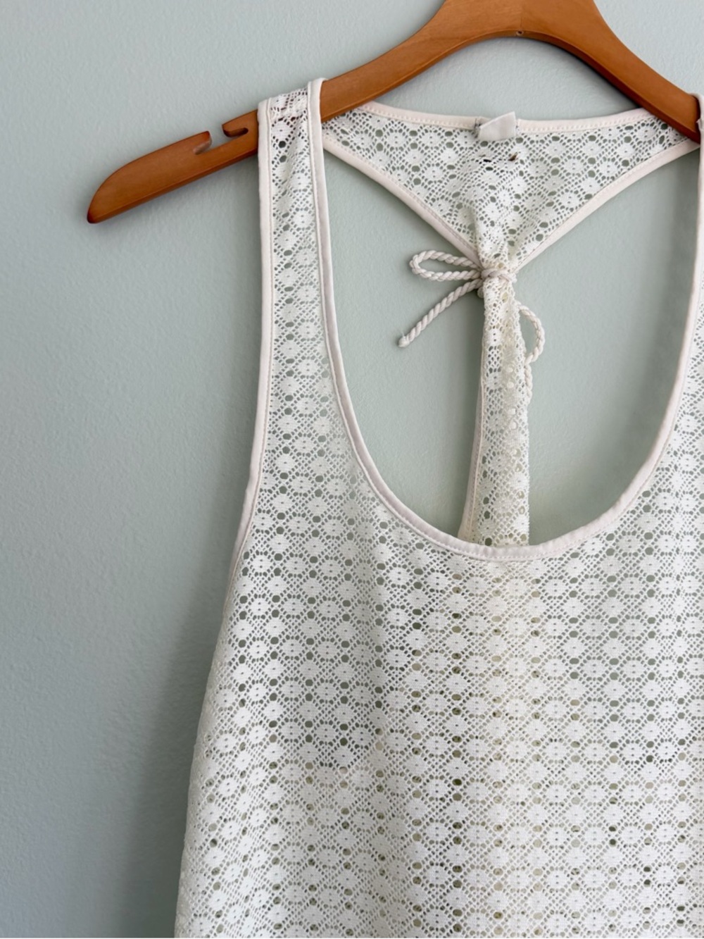 Roxy Ivory Crochet Swim Cover Up Dress Size M - Picture 3 of 6